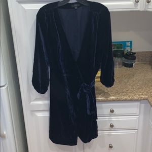 J Crew blue velvet dress
